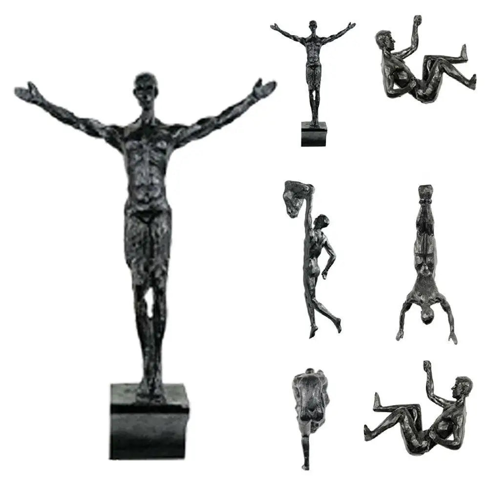 Rock Climbing Sculpture Wall Decoration for Athletes Peaceful Pleasures Health and Wellness