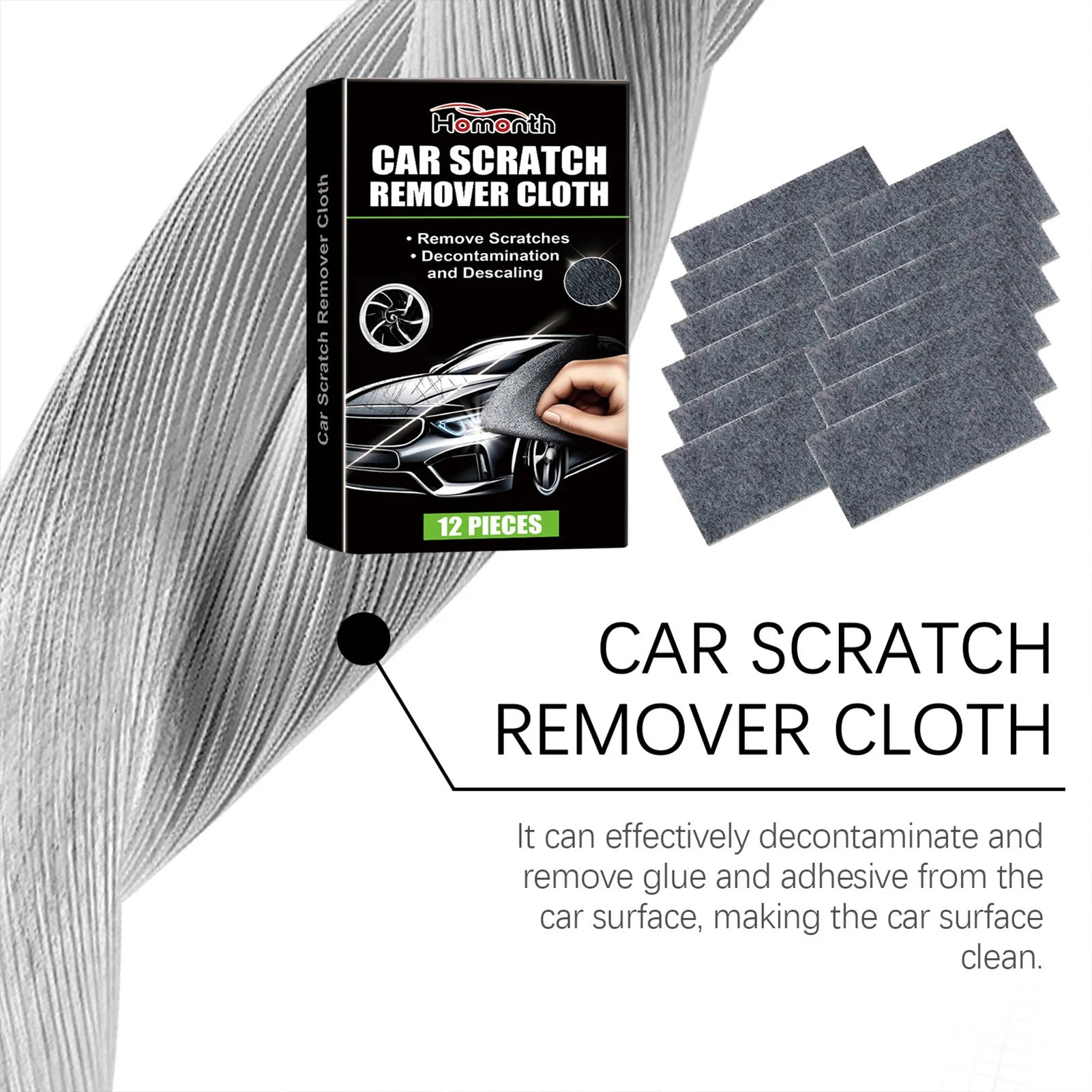 1Pcs/lot Gary Car Scratches Remover Cloth Easy to Use Lightweight Scratch Cleaning Maintenance Suitable for All Kinds of Cars Peaceful Pleasures Health and Wellness