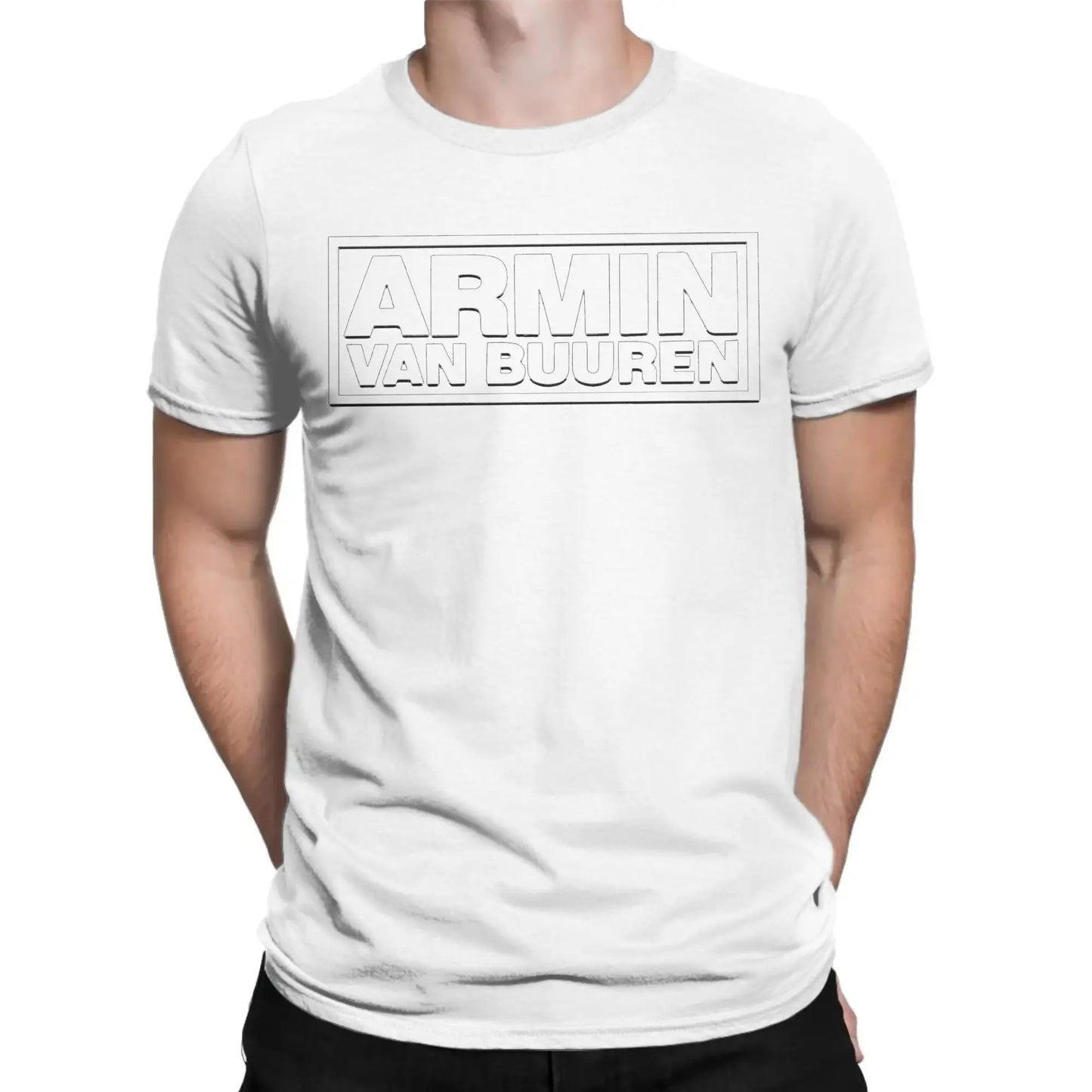 Men's T-Shirts Armin Buuren Awesome Pure Cotton Tee Shirt Short Sleeve Logo T Shirts O Neck Clothes Gift Idea Peaceful Pleasures Health and Wellness WHITE 5XL