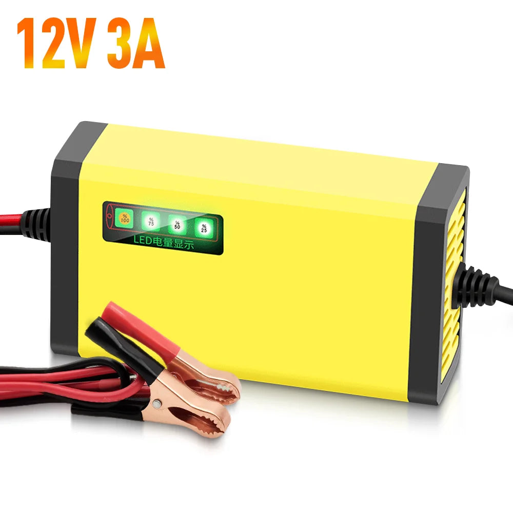 Car Battery Charger 10A 12V Automotive Battery Charger 24V 5A Car Accesorries Digital Display Detection Pulse Repair Car Charger Peaceful Pleasures Health and Wellness 3A Car Charger