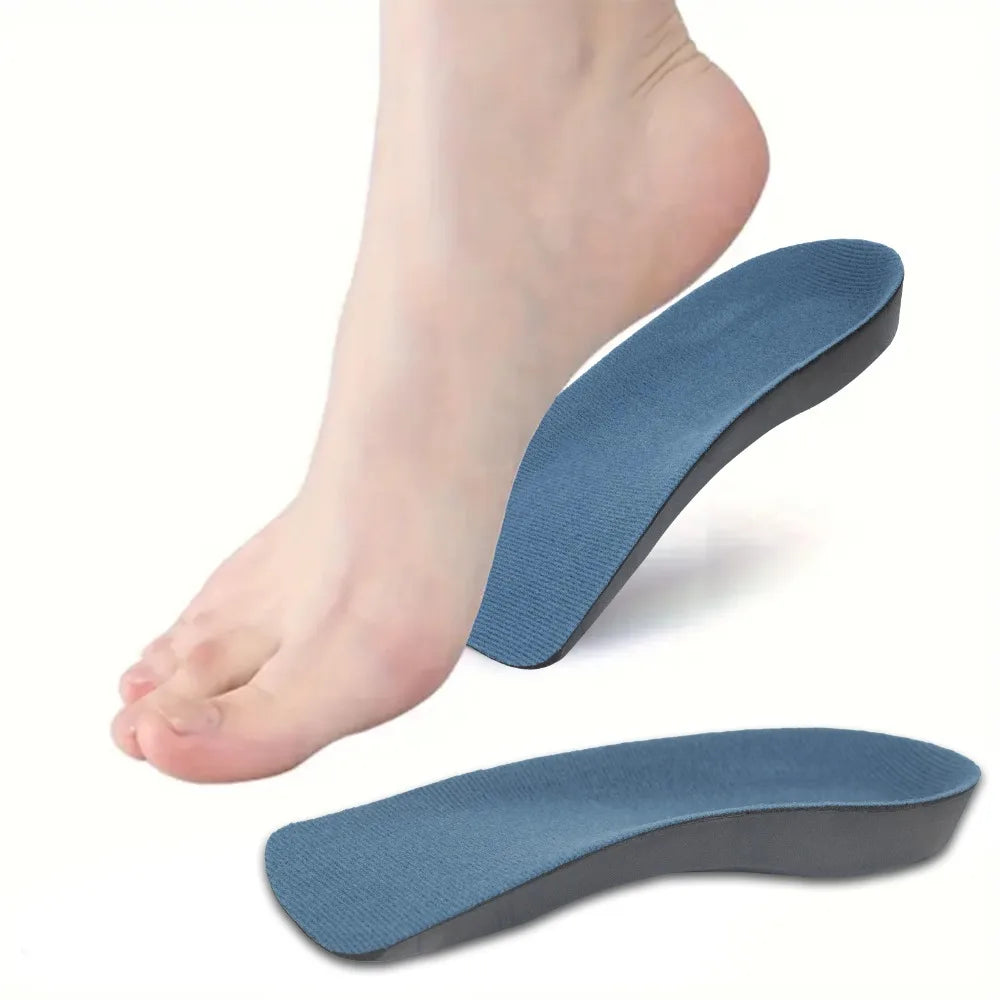 3/4 Length Plantar Fasciitis Fallen Arches Insoles Comfort Shoe Inserts for Flat Feet, Heel Pain Relief, Over Pronation, Walking Peaceful Pleasures Health and Wellness