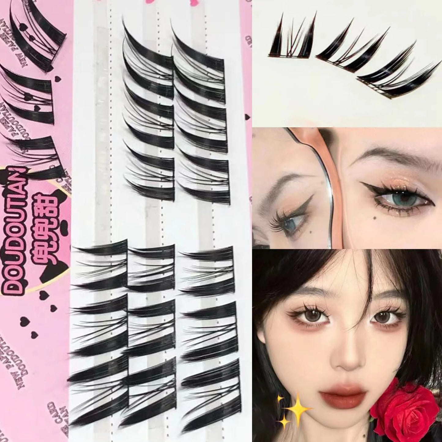 Devil Eyelash Clusters – Eye-Lifting Wispy Fake Lashes