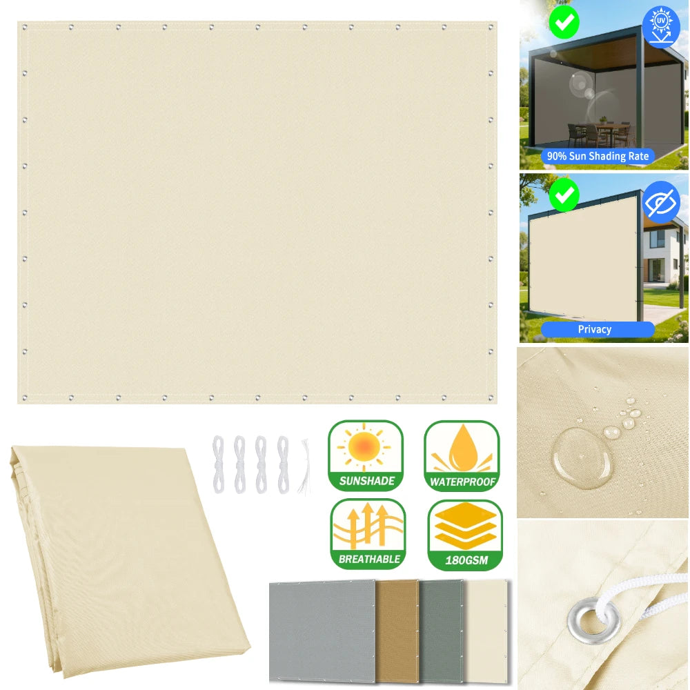 Waterproof Sun Shade Sail UV Block Canopy – Patio & Garden