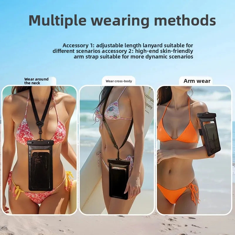 waterproof phone pouch for swimming bag phone case under water IPX8 waterproof bag diving phone case waterproof phone pack Peaceful Pleasures Health and Wellness