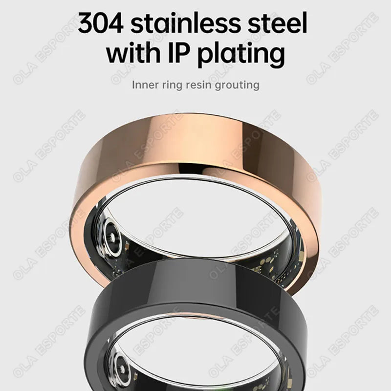 2026 New Smart Ring Heart Rate Blood Pressure Sleep Monitoring Motion Tracking IP68 Waterproof Men Women Smart Ring Holiday Gift Peaceful Pleasures Health and Wellness