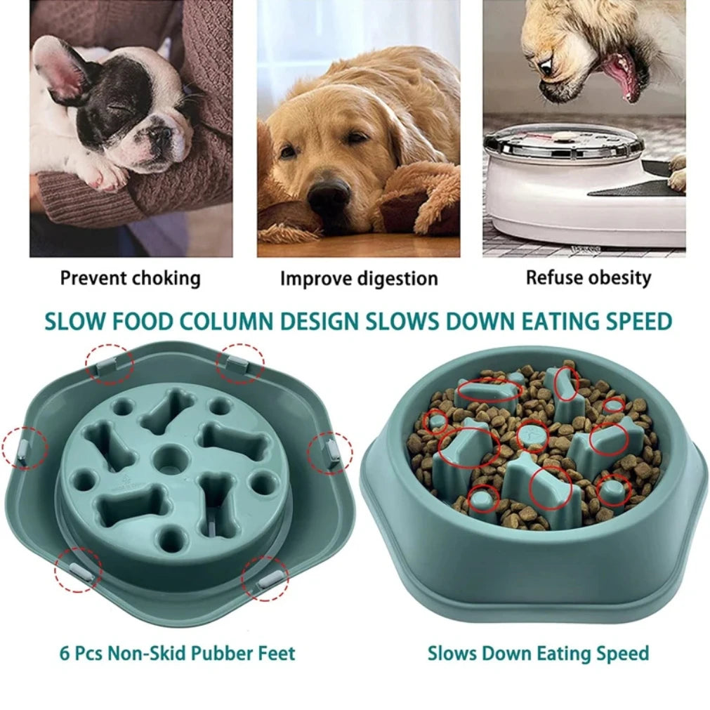 Slow Feeder Dog Bowl | Anti-Slip Maze Puzzle Dish