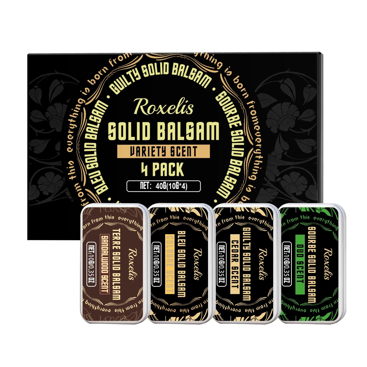 Roxelis Solid Perfume Set – Fresh Long-Lasting Men's Fragrance