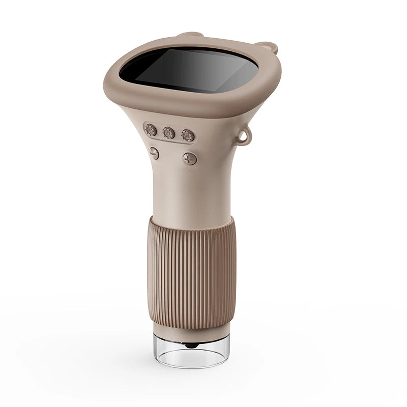 Microscope for Kids Children Microscope with 2 Inch Screen 1000x Zoom Mini Handheld Microscope Camera Christmas Birthday Gifts Peaceful Pleasures Health and Wellness Brown