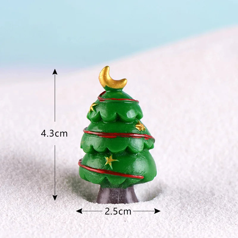 New Creative Christmas Tree Garden Micro Landscape Accessory Various Christmas Tree Ornaments Resin Crafts Cute Home Decoration Peaceful Pleasures Health and Wellness 5