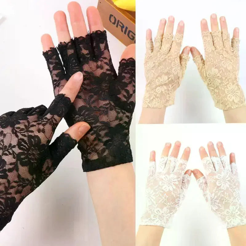 Women's Lace Fingerless Gloves – Bridal, Party & Cosplay