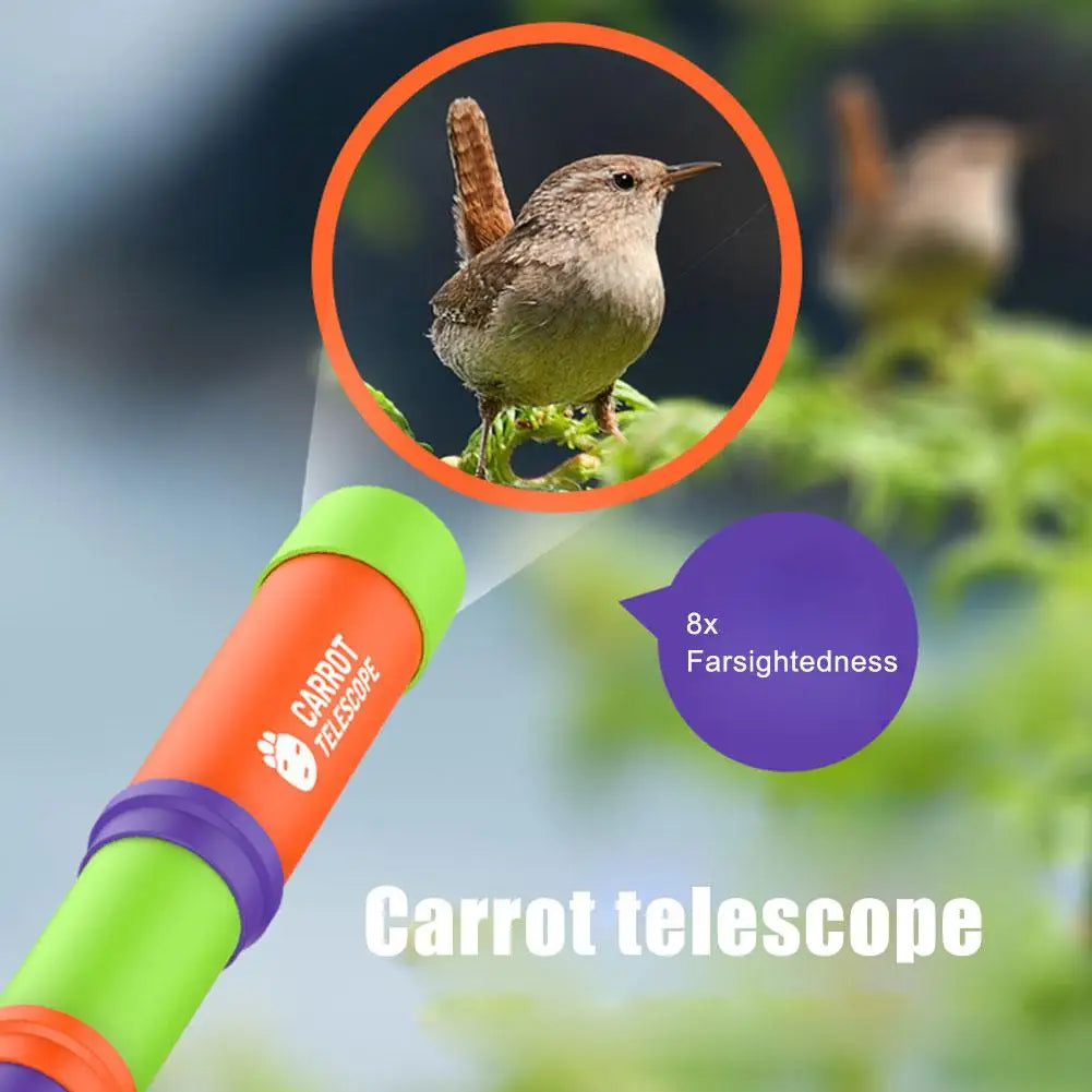 Kids Carrot Telescope – 8X Magnification Retractable Toy