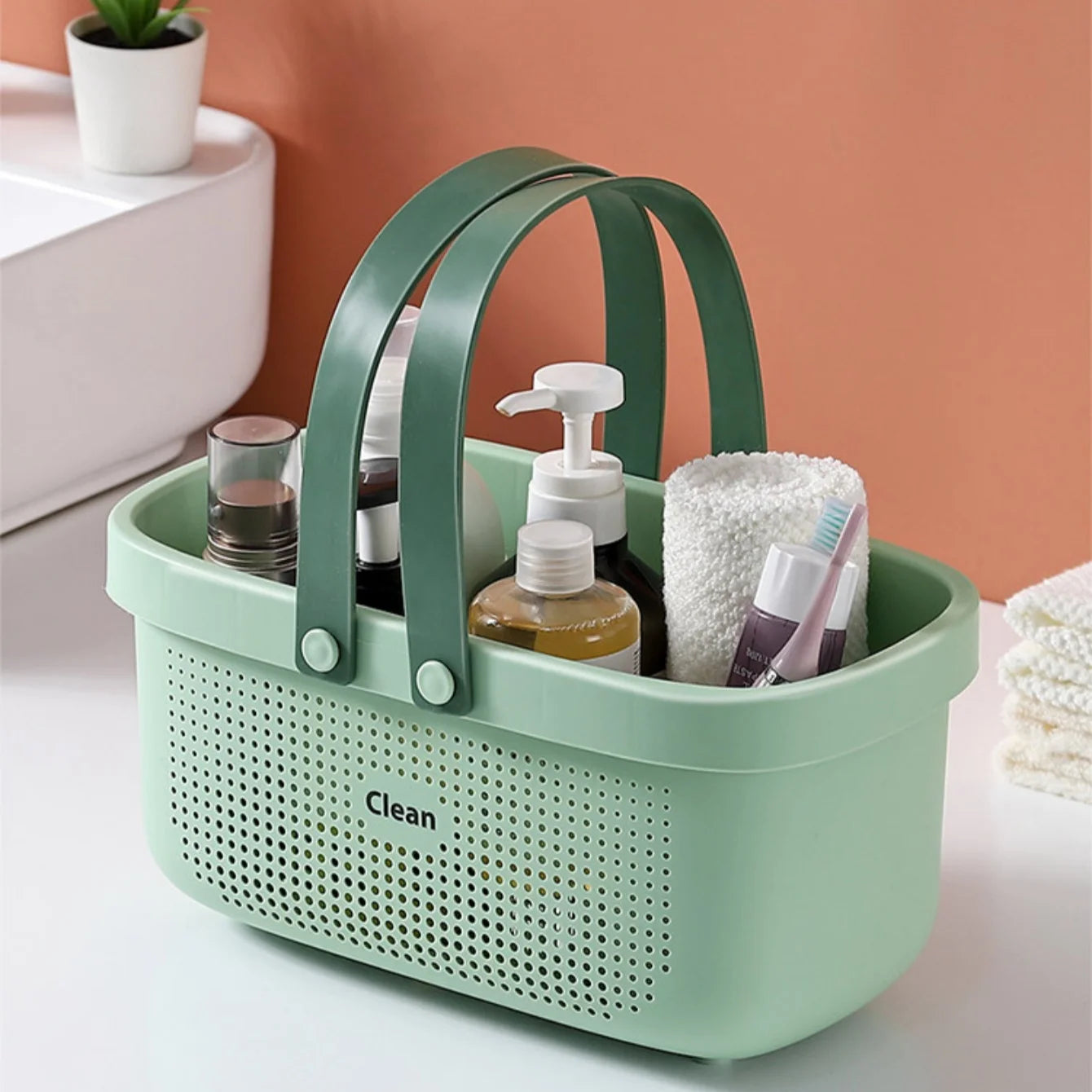 Portable Shower Caddy Basket with Handle | Bathroom Organizer Storage Caddy Basket Peaceful Pleasures Health and Wellness