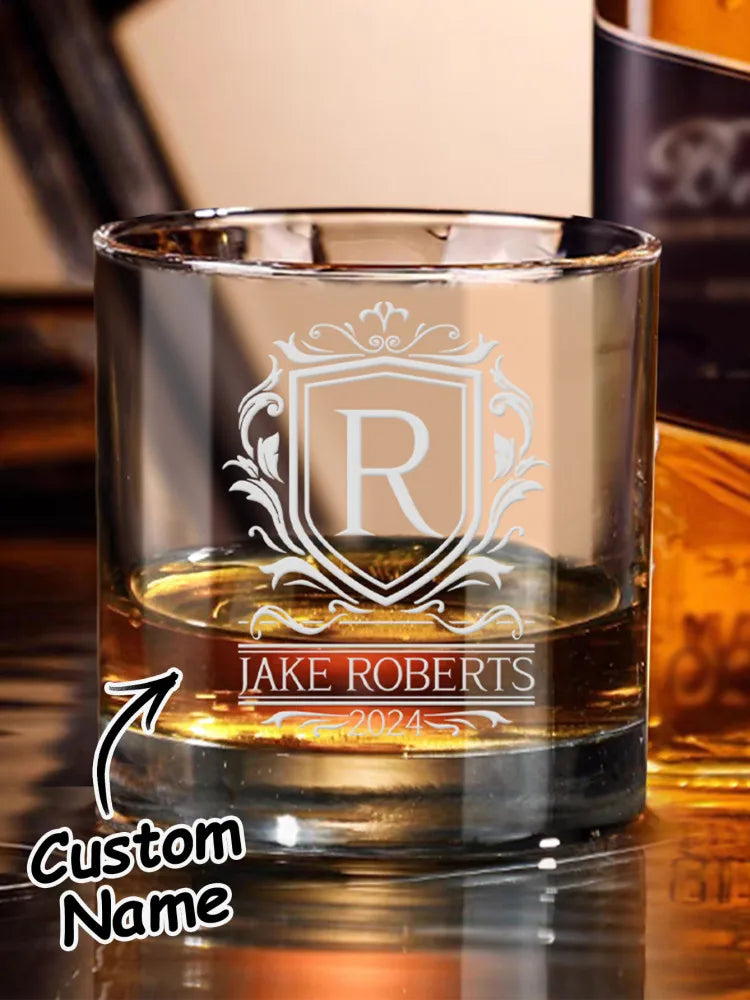 Custom Name Whiskey Glass Personalized Tumbler Engraved Gift For Him Her Dad Husband Anniversary Valentine Birthday Father Day Peaceful Pleasures Health and Wellness Style 1 One Size