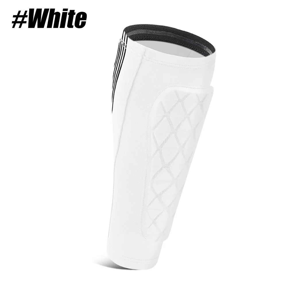 WEFITON Soccer Shin Guards Honeycomb Compression Sleeve Soccer Shin Guards Peaceful Pleasures Health and Wellness White-1PCS L