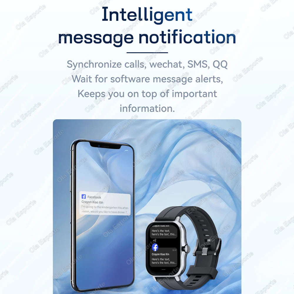Ola Esporte Smart Watch 2.01" Bluetooth Calls & Fitness Tracker Smart Watch Peaceful Pleasures Health and Wellness