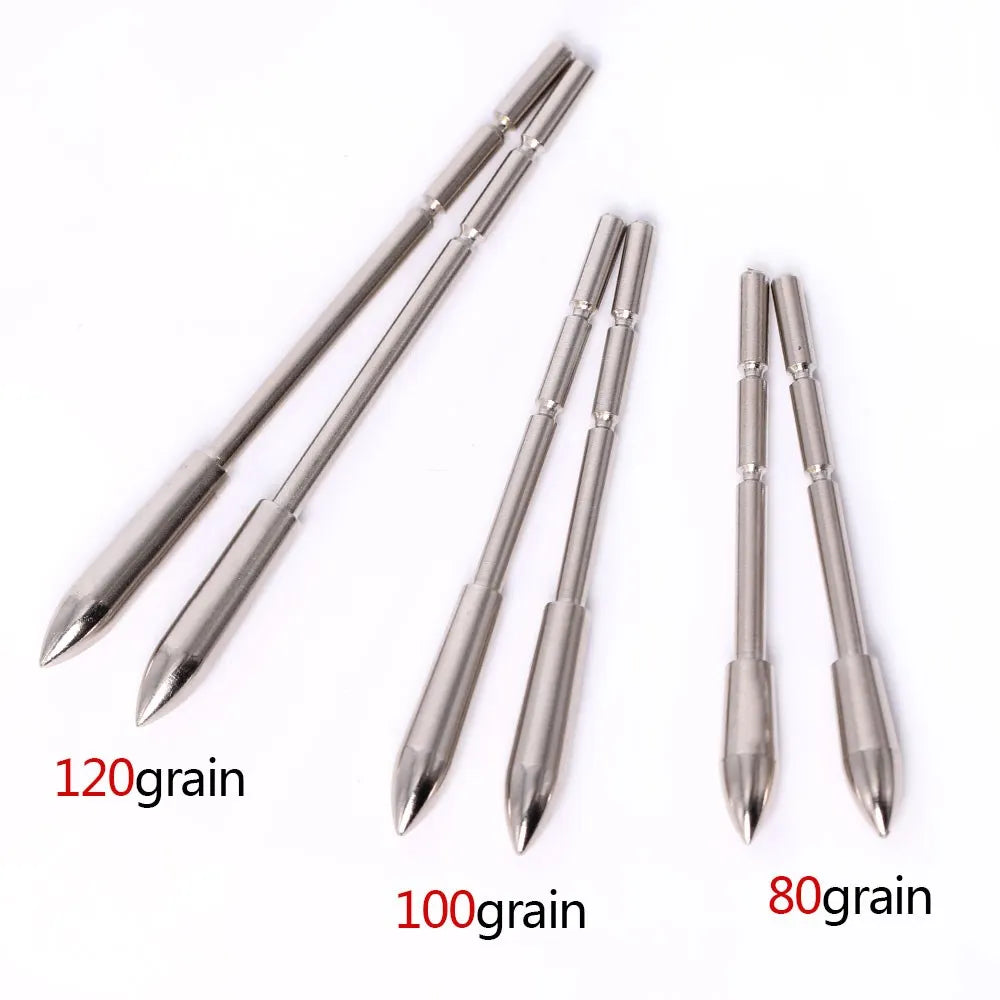 Archery ID3 2 4 5 6 8 0 Stainless Steel Insert Arrowhead Point Tips