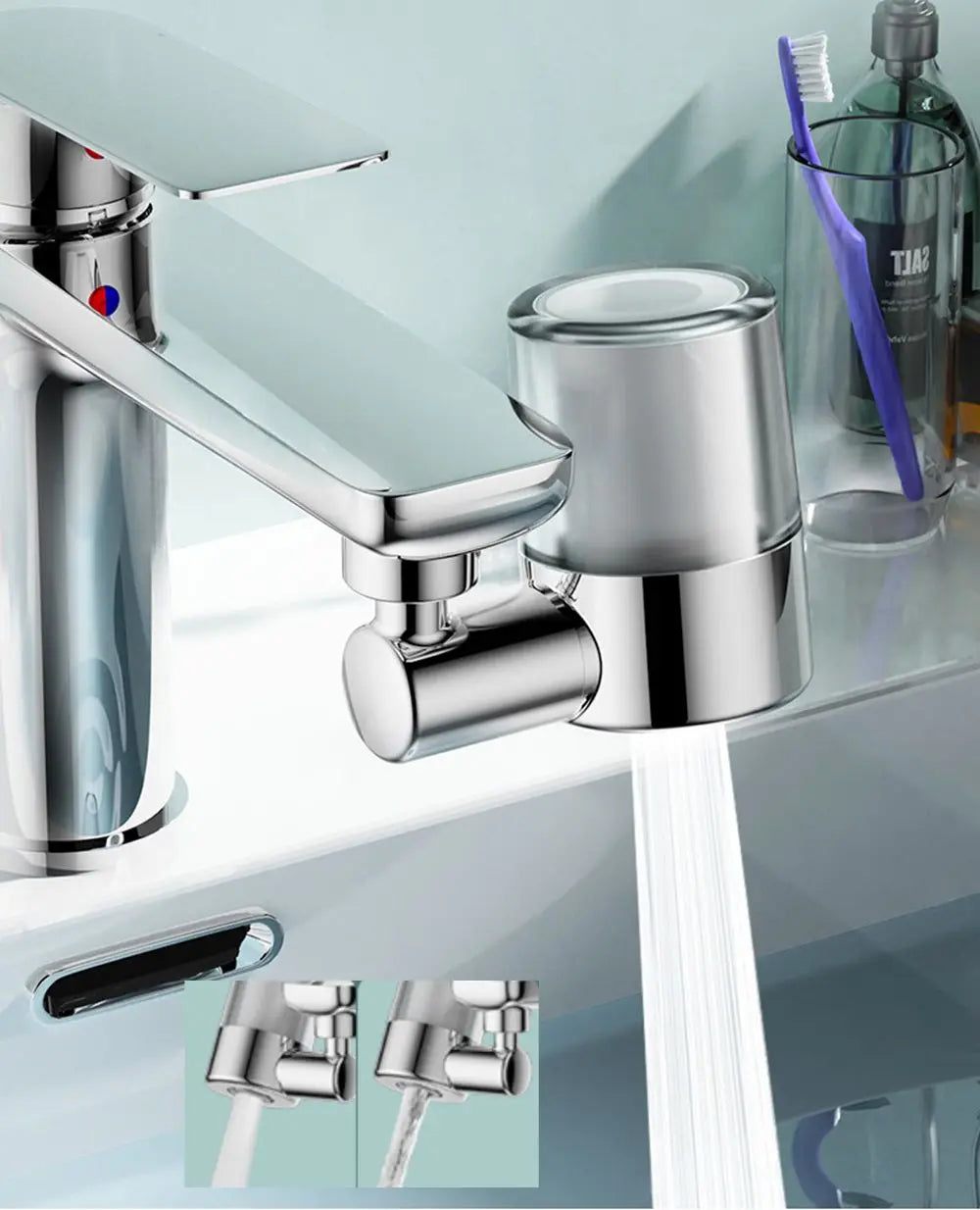 Metal 720° Rotating Faucet Aerator Sprayer Head 22/24mm