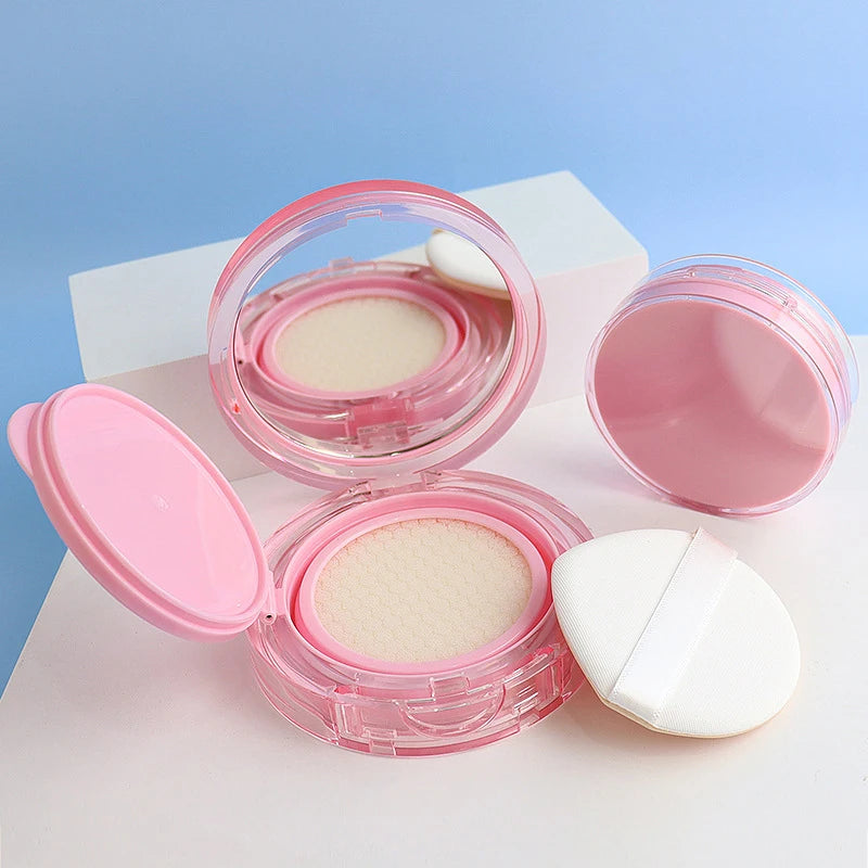 Mini Air Cushion Foundation DIY Box Empty Puff Box With Mirror For BB Cream Cosmetic Container With Sponge Makeup Skin Care Tool Peaceful Pleasures Health and Wellness