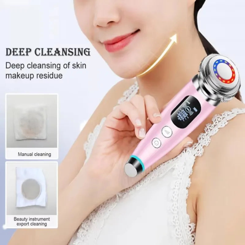 ‌Facial Massager - 4-in-1 Anti-Aging Device with Light Therapy, Wrinkle Reduction & Skin Rejuvenation for Home Use Peaceful Pleasures Health and Wellness