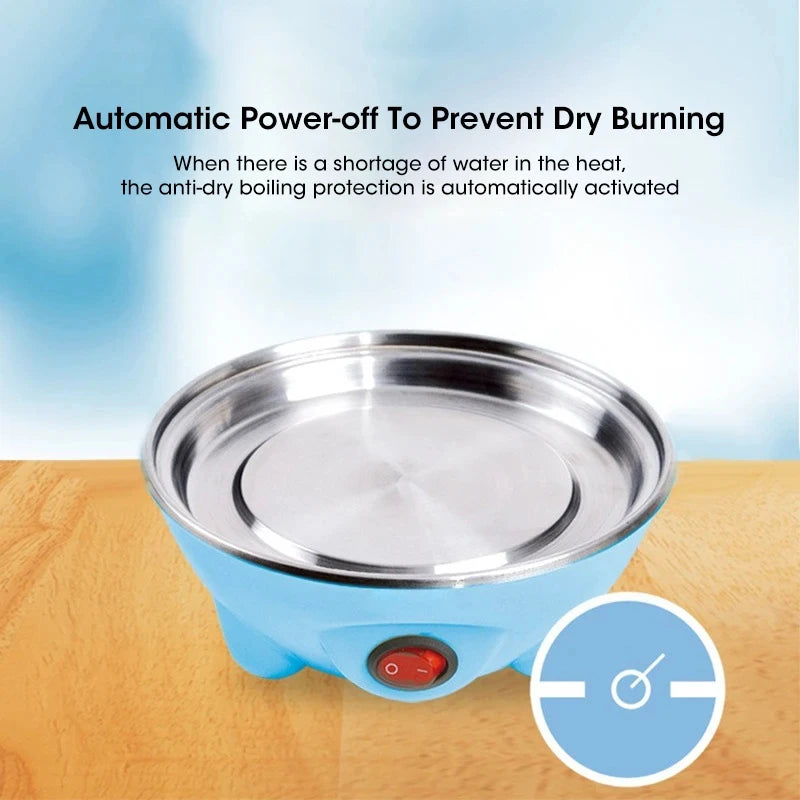 HOMEFISH Egg Cooker Automatic Power Off Home 7 Eggs Multi-Functional Steamed Egg Custard Boiled Egg Machine Breakfast Artifact Peaceful Pleasures Health and Wellness