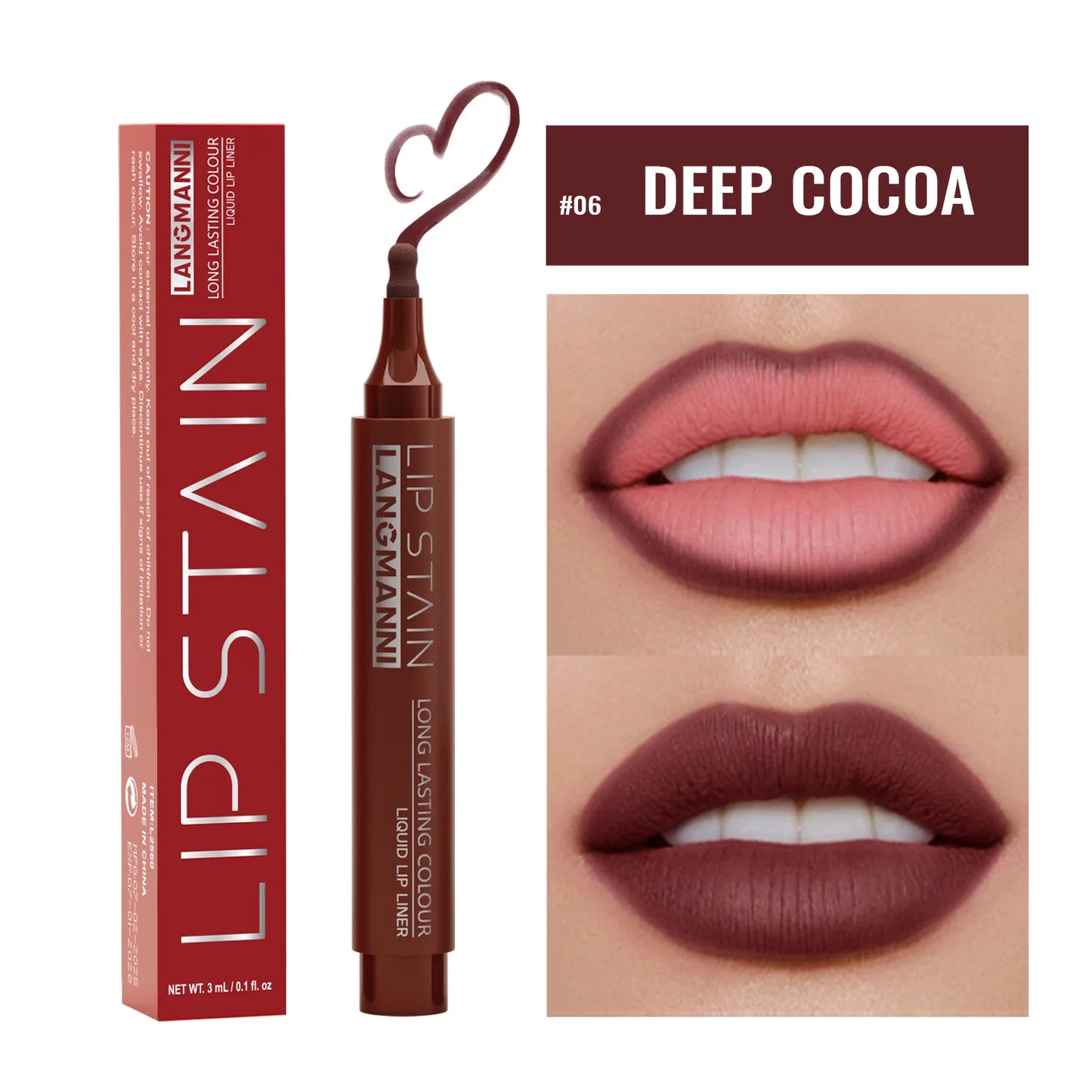 Matte Liquid Lip Liner Pencil – Waterproof 6-Color Lipliner