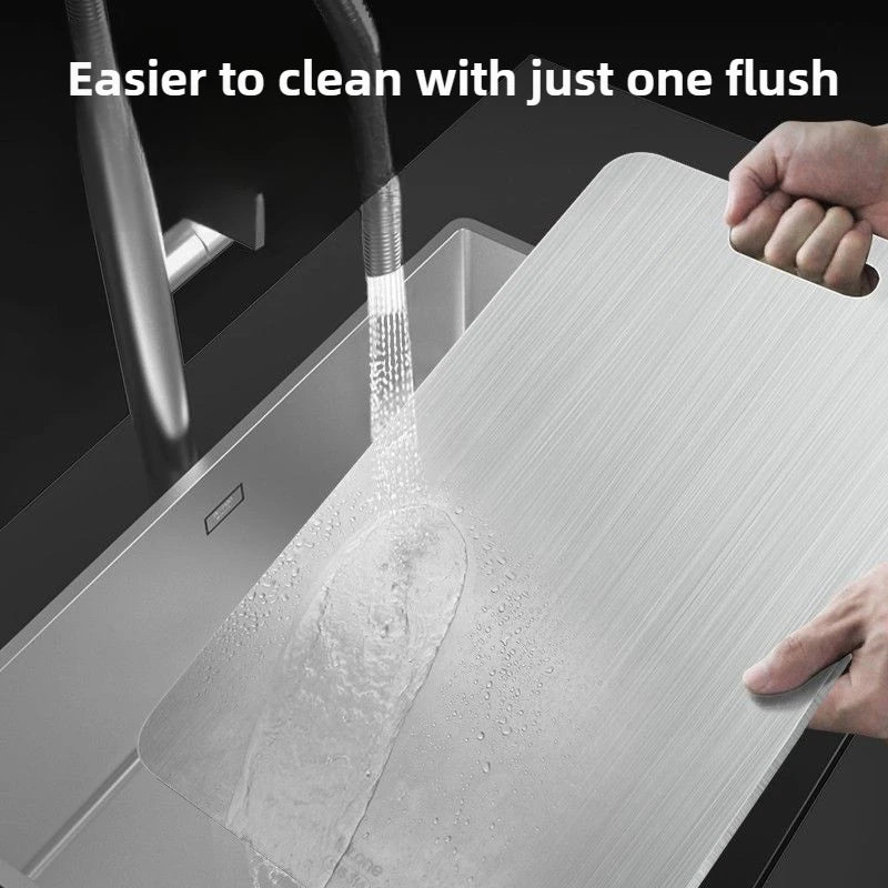 316 Stainless Steel Cutting Board – Reversible 2-in-1 Non-Slip Stainless Steel Cutting Board Peaceful Pleasures Health and Wellness