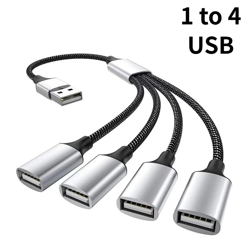 Multi USB Hub Extensions 2/3/4 Port Hub USB Splitter Fast Data Transmission OTG Adapter For Computer Xiaomi Macbook Pro Air Peaceful Pleasures Health and Wellness 1 to 4