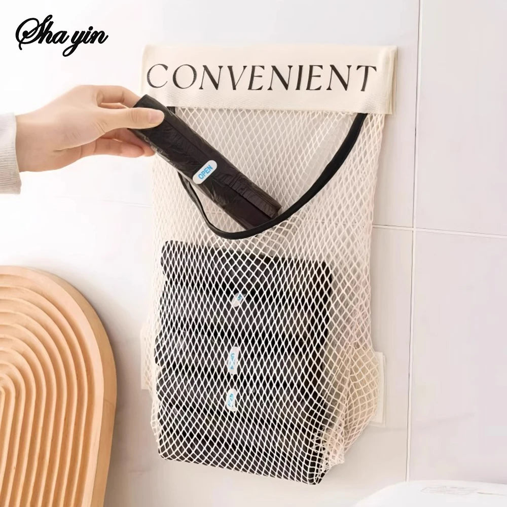 1-3PCS Wall-Mounted Large-Capacity Hanging Mesh Storage Bag Kitchen Garbage Bag Organizer Net Kitchen Storage Tool Peaceful Pleasures Health and Wellness