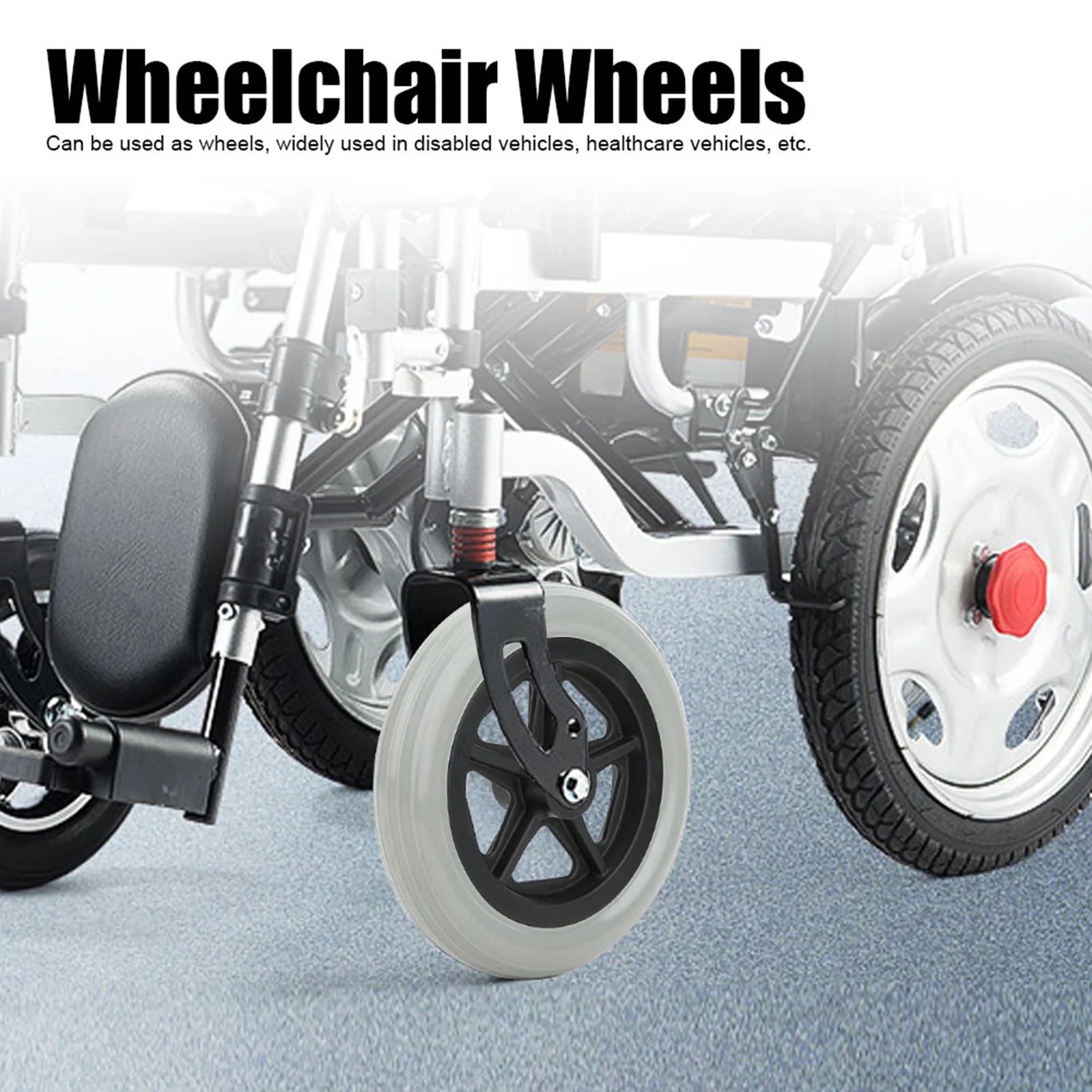 7 Inch Wheelchair Front Wheels Disabled Old People Walk Chair Wheelchair Rubber Wheels Wheelchair Wheels 7in Wheelchair Wheels Peaceful Pleasures Health and Wellness