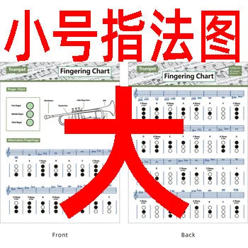 Compact Trumpet Diagrams Basic Fingering Chart Practice Tool