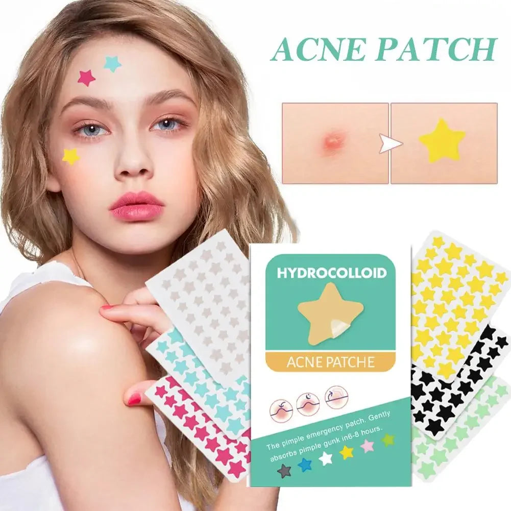 Mixed Sizes Hydrocolloid Acne Pimple Patches Invisible Acne Circle/Star/Heart Stickers For Face Zits, Blemish Spots Skin Care Peaceful Pleasures Health and Wellness