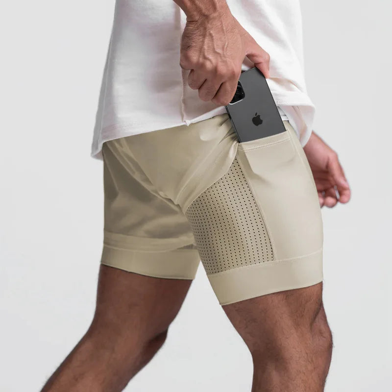 Men's 2-in-1 Running Shorts | Breathable Athletic Training