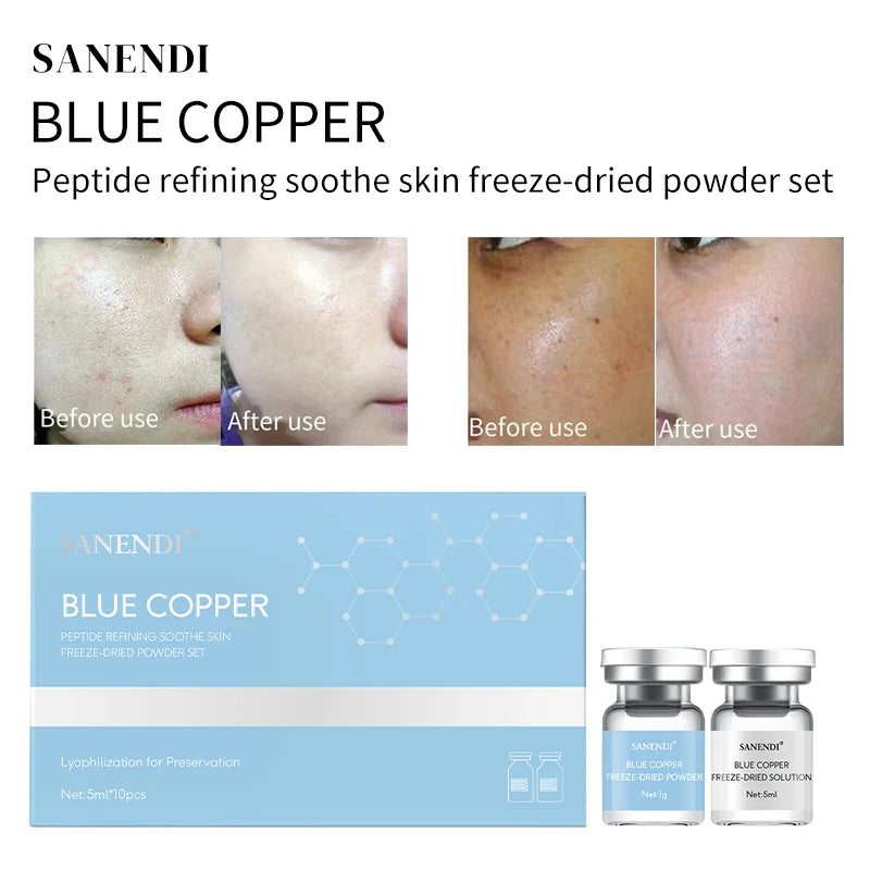 Blue Copper Peptide Serum Set 10 Vials – 99% Purity Anti-Aging