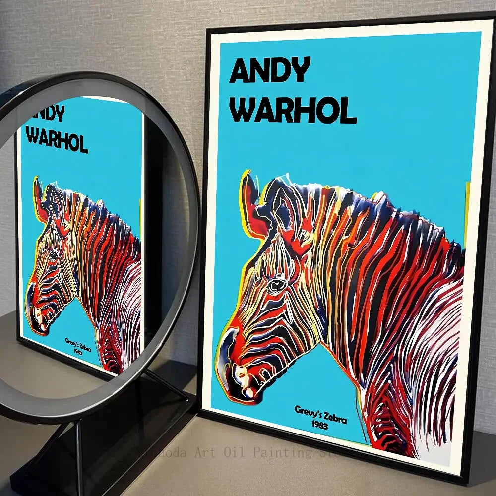 Andy Warhol HD Canvas Print Poster | Abstract Pop Art Wall Decor Canvas Print Poster Peaceful Pleasures Health and Wellness z8 40x60cm No Frame