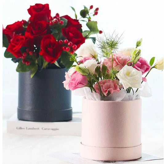 Round Cardboard Flower Bouquet Gift Box – Floral Packaging 12cm Floral Gift Box Oasis Select