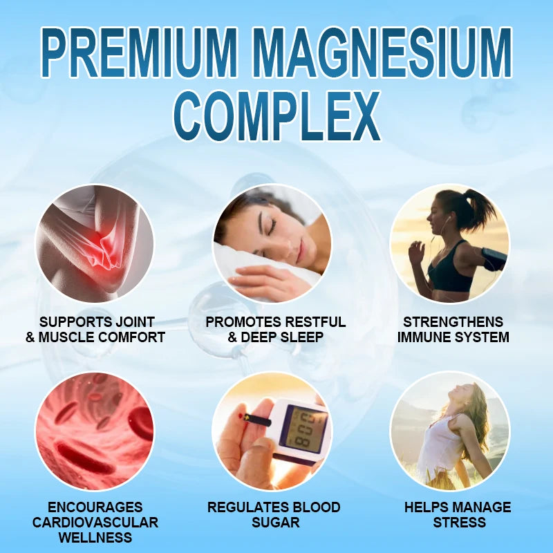 Complex Magnesium 500mg Capsules – Sleep, Muscle, Bone & Nerve Support | 120 Count Peaceful Pleasures Health and Wellness