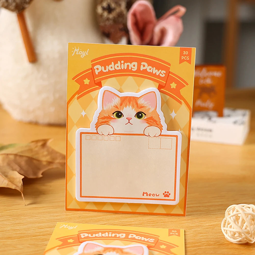 Cute Little Cat Sticky Note Self-adhesive Message Memo Pad DIY