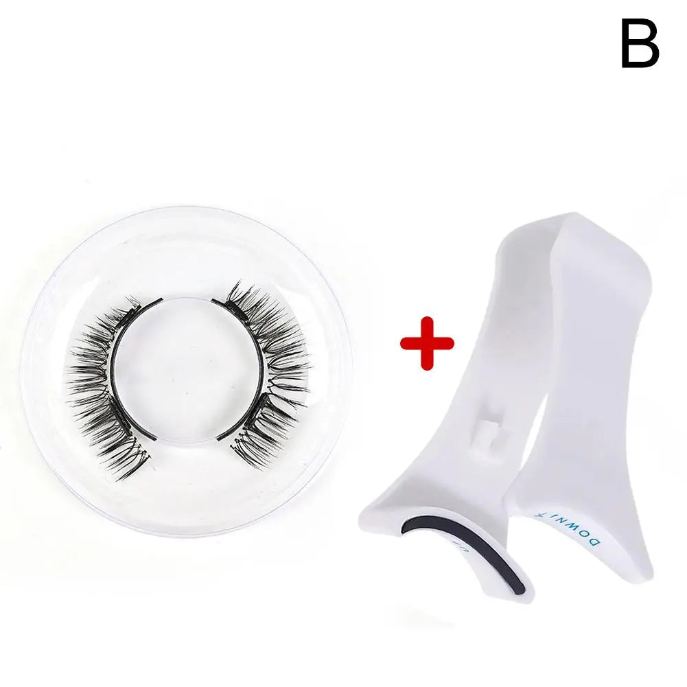 3D Magnetic Eyelashes Handmade Natural Magnetic False Eyelashes Reusable Magnetic Eyelashes Tweezers Set Peaceful Pleasures Health and Wellness B