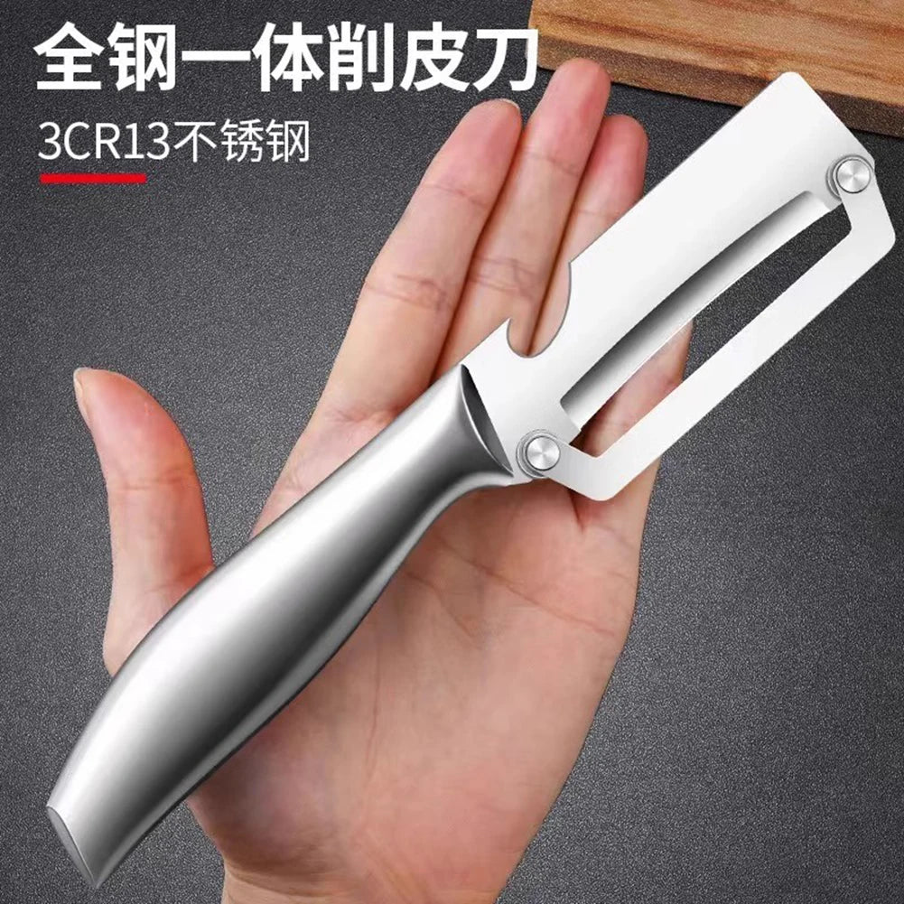 Stainless Steel Fruit & Vegetable Peeler | Wooden Handle Vegetable Peeler Peaceful Pleasures Health and Wellness B