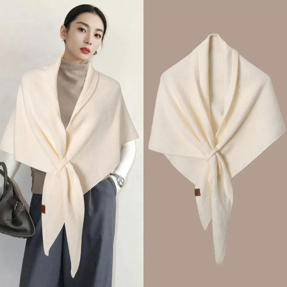 Women's Triangle Scarf Shawl – Wool Blend Warm Shoulder Wrap