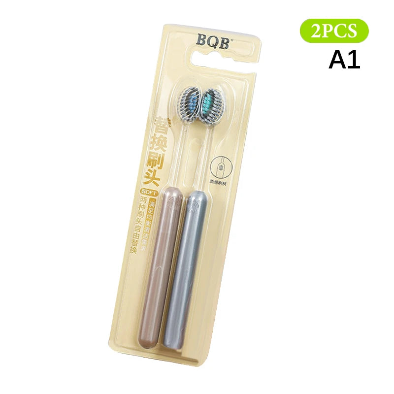 2Pcs Mouth Clean Toothbrush Ultra-Fine Soft Hard Bristle Toothbrush Deep Cleaning For Adults Whitening Teeth Peaceful Pleasures Health and Wellness A1