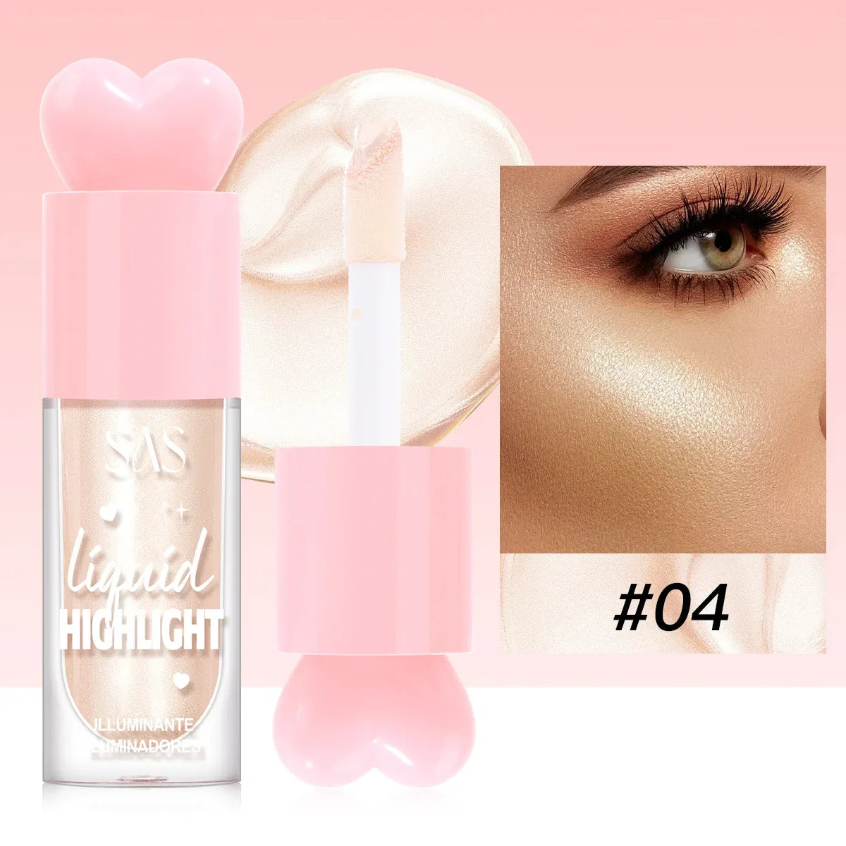 SAS Liquid Highlighter – Face & Body Shimmer Contour Makeup