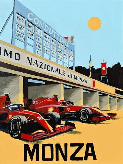 Vintage F1 Racing Car Canvas Wall Art | Motorsport Poster Print