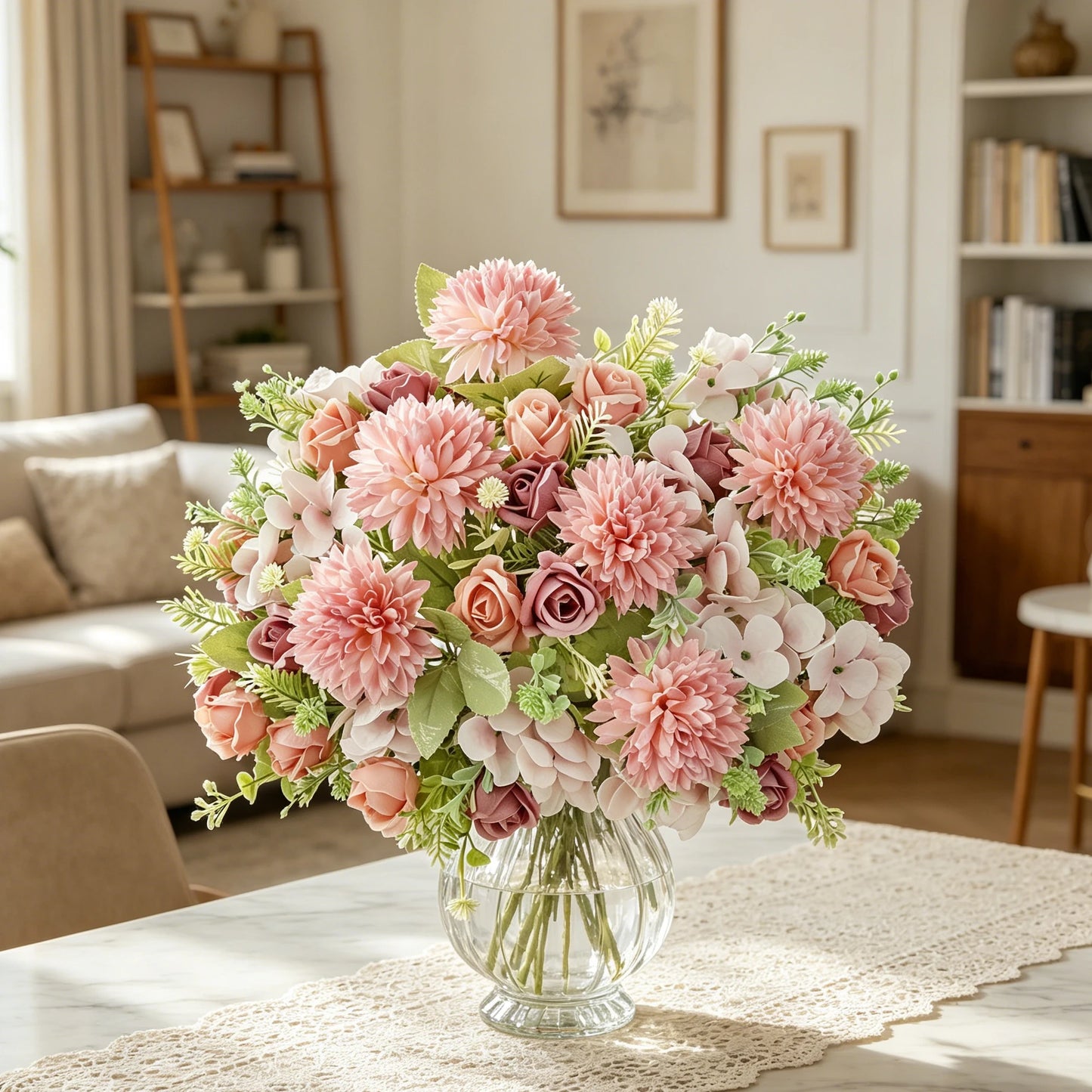 Artificial Silk Rose Bouquet for Wedding & Home Decor