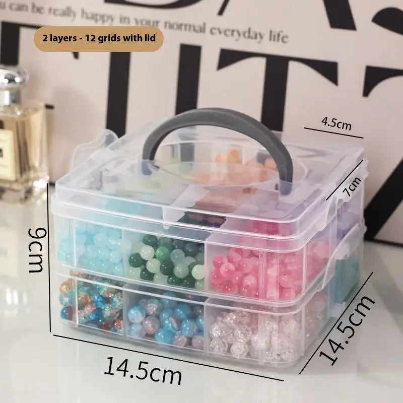 Stackable Clear Plastic Storage Box | 1-4 Tier Compartment Organizer