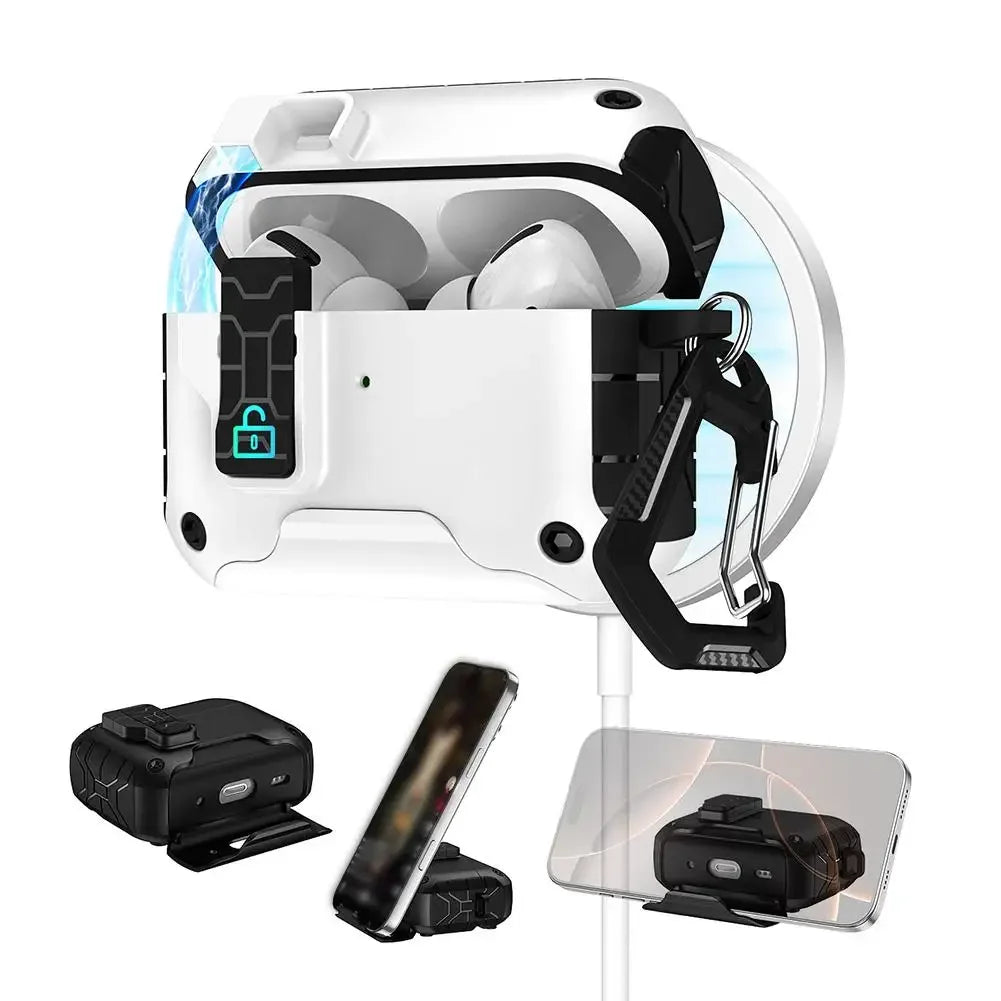 Magnetic Automatic Lock For AirPods Pro 3 Case Compatible with Magsafe with Phone Stand & Cleaner Kit Case For AirPods Pro 3 Gen Peaceful Pleasures Health and Wellness