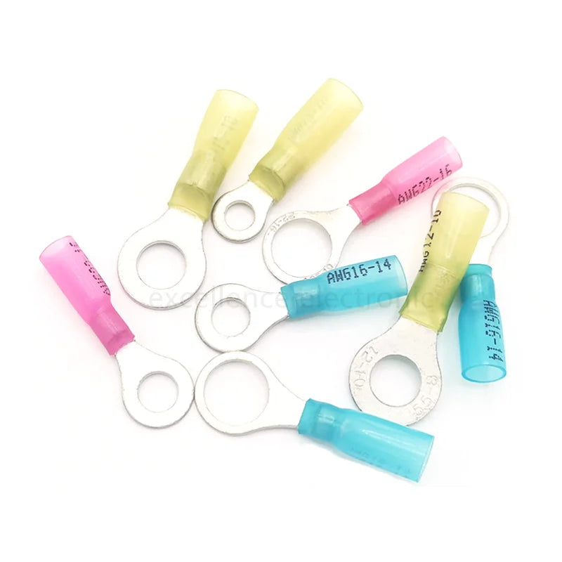 20PCS RV Circular Heat Shrink Waterproof End Male Female Plug Spring Quick Wiring Annular Pre Insulated Cold Pressed Terminal Peaceful Pleasures Health and Wellness