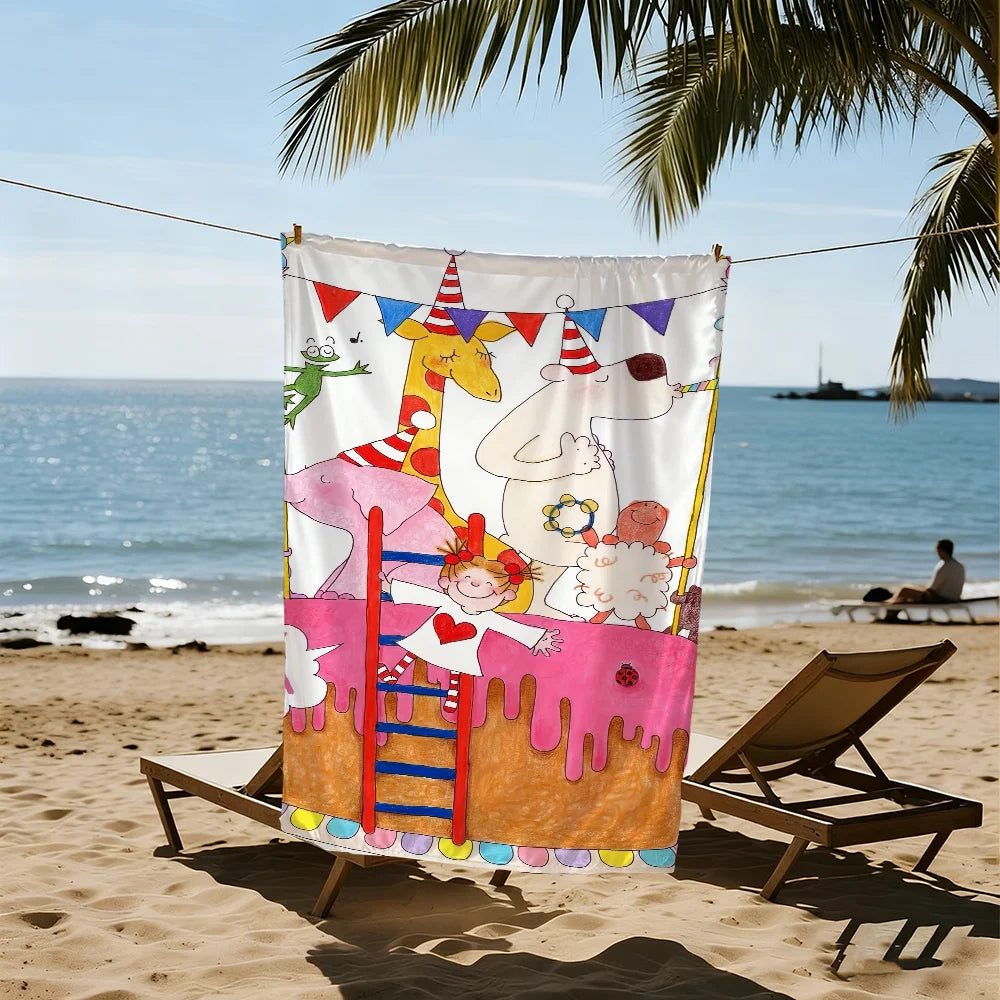 Cartoon CoCo Quick-Dry Beach Towel | Soft Pool & Travel Towel Quick-Dry Beach Towel Peaceful Pleasures Health and Wellness
