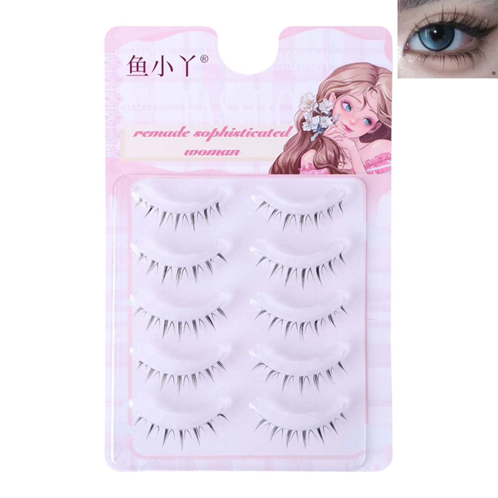 Manga Little Devil False Eyelashes 5 Pairs 4-6mm Mixed Lengths Natural Korean Lower Eyelash For Beauty Eye Cosplay Diy Makeup Peaceful Pleasures Health and Wellness