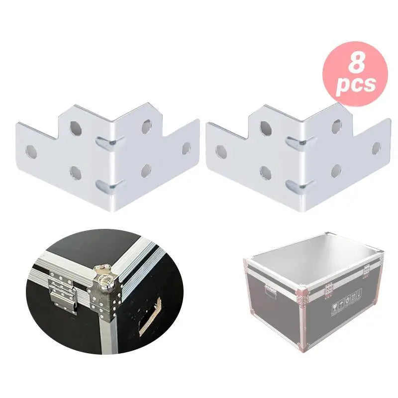 Flight Case L Brace Corner Protectors | 6-Hole Angle Brackets 4/8Pcs